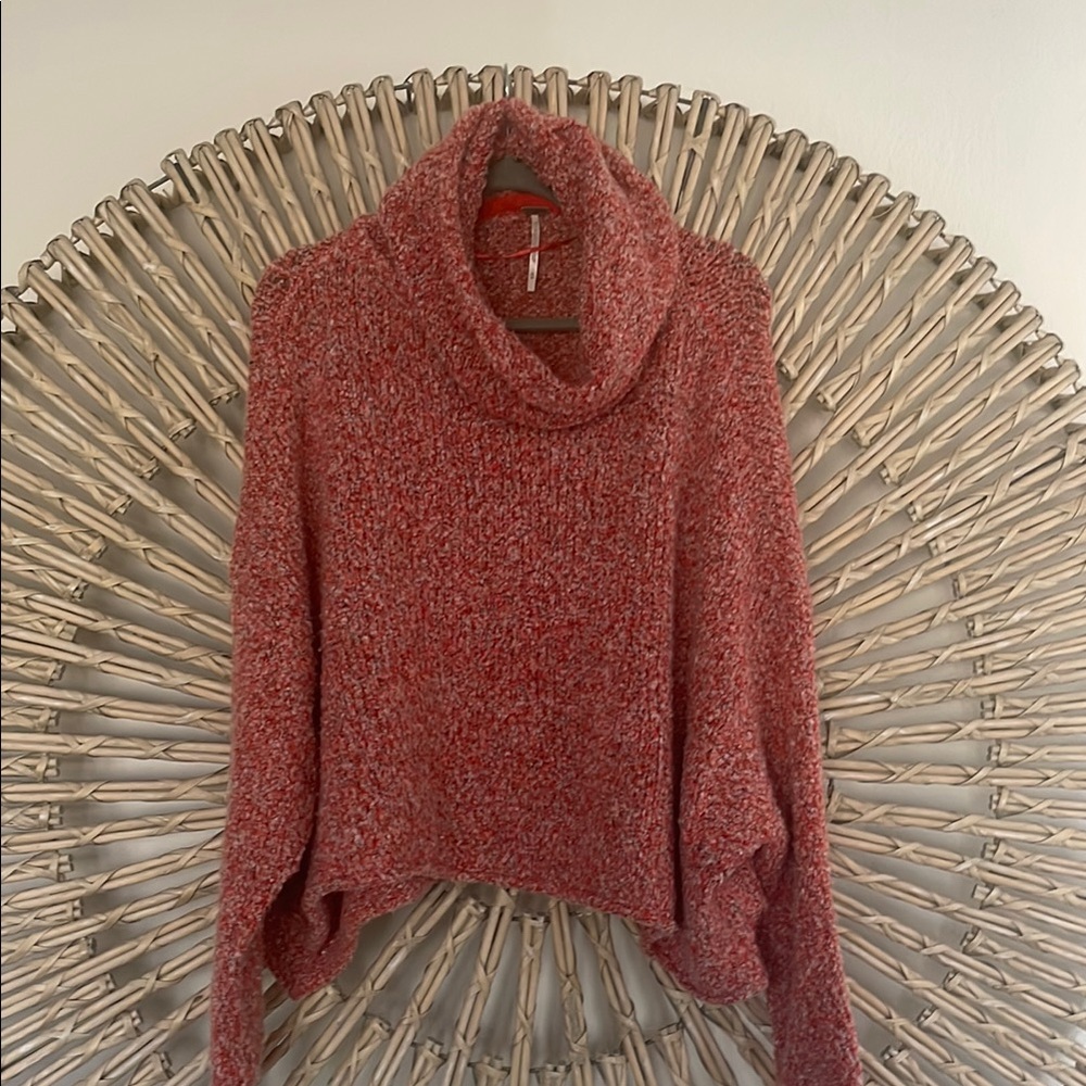 Cozy Red Cowl Neck Sweater